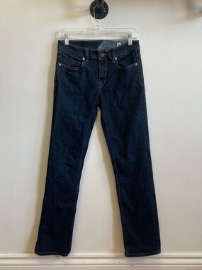 Dark Wash Straight Leg Volcom Navy Blue Denim Jeans - Men's 28x30